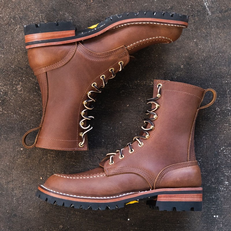Nick's handmade heritage moc toe boot
