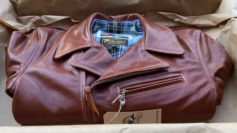 Aero Hoock Hauler Leather jacket boxed