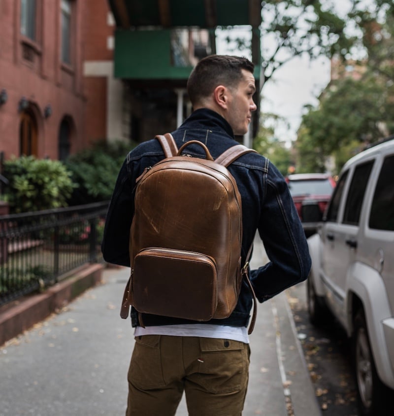 satchel and page leather backpack