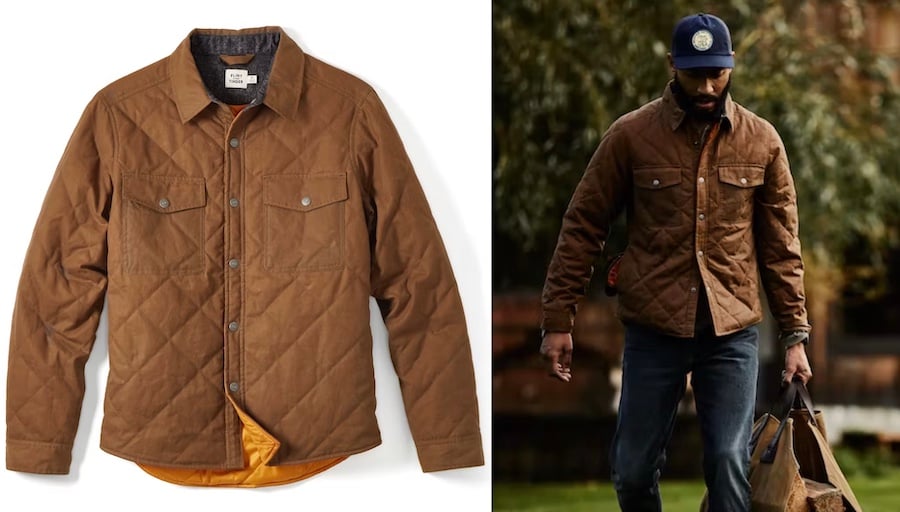huckberry quilted shirt jacket