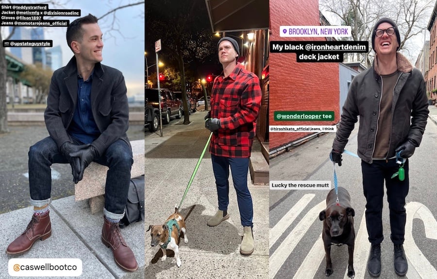 Filson wool lined goatskin leather gloves