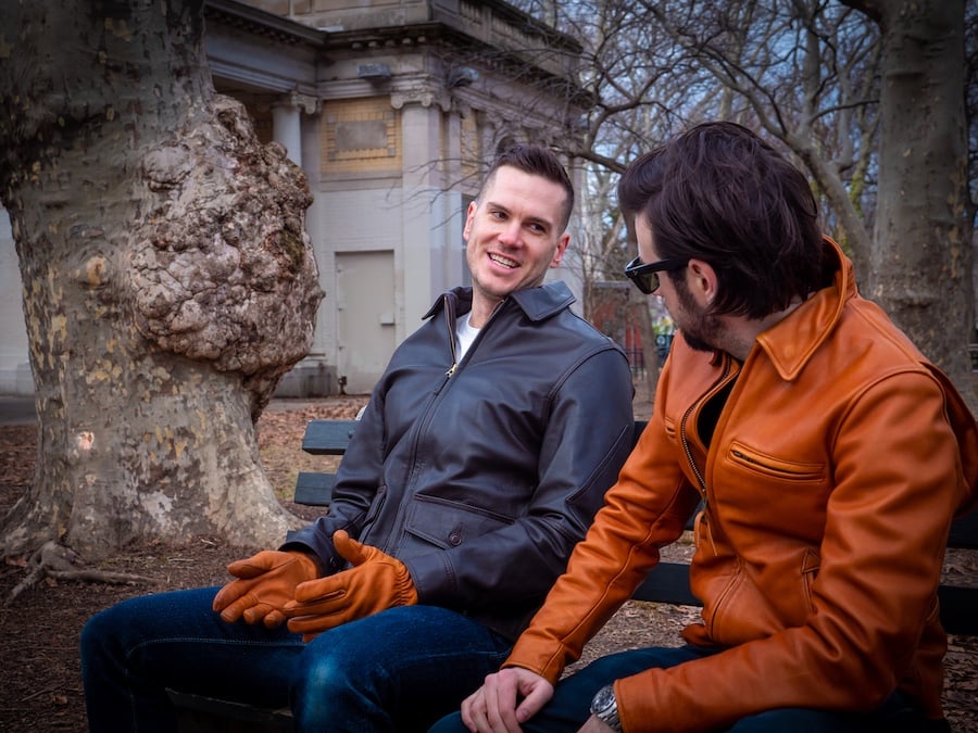 Sullivan gloves cockpit and taylor stitch leather jacket 