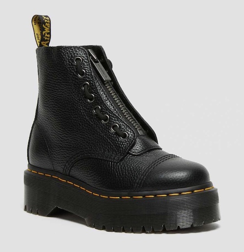 Sinclair Milled Nappa Leather Platform Boots | Dr. Martens