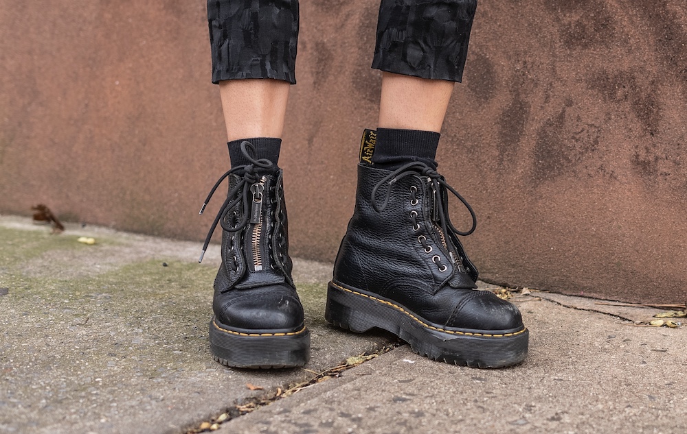 Platform boots clearance doc martens