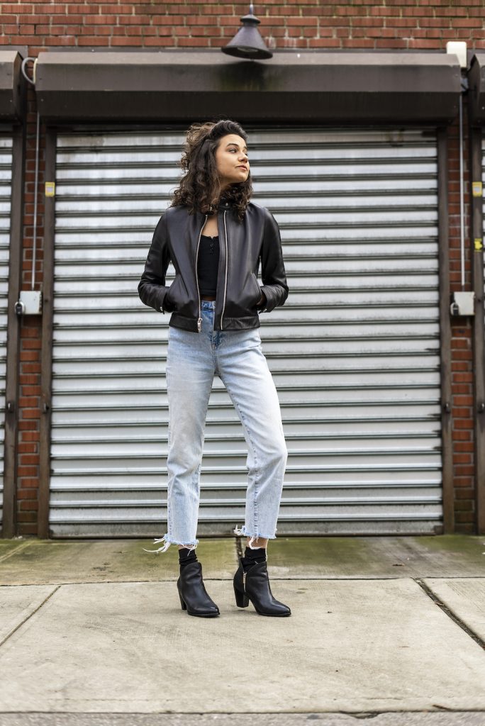 Women's Black Leather Racer Jacket - Thursday Boot Company