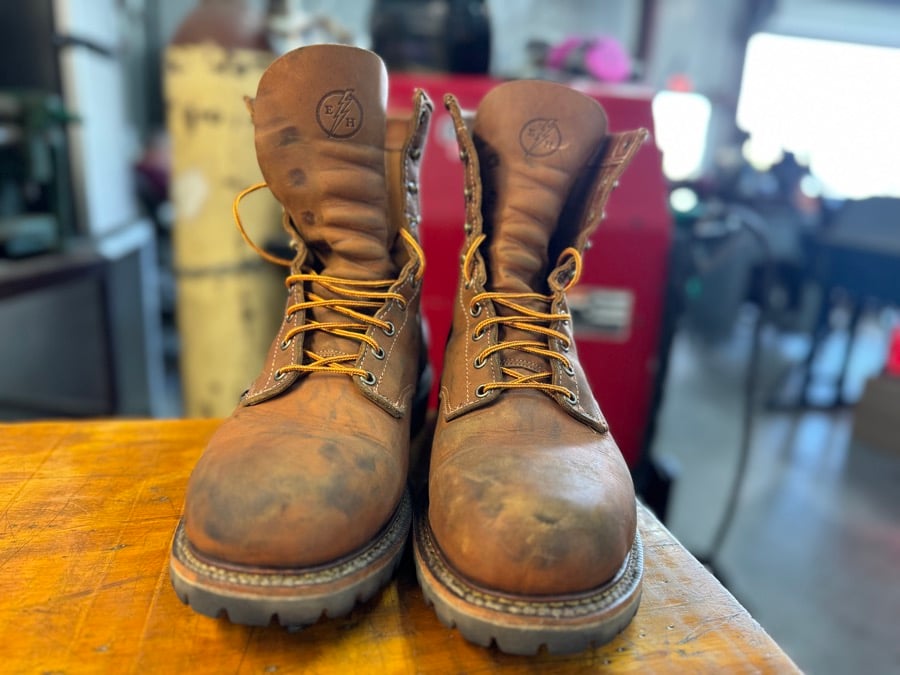 Silverado Lumberjack work boots used