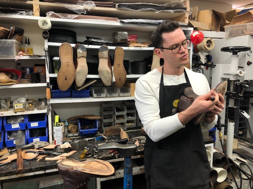 nick cobbling resole white's boots bedo's leatherworks