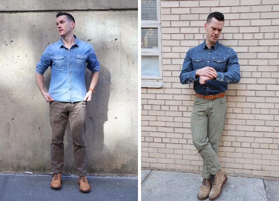 How to wear a denim shirt men hotsell