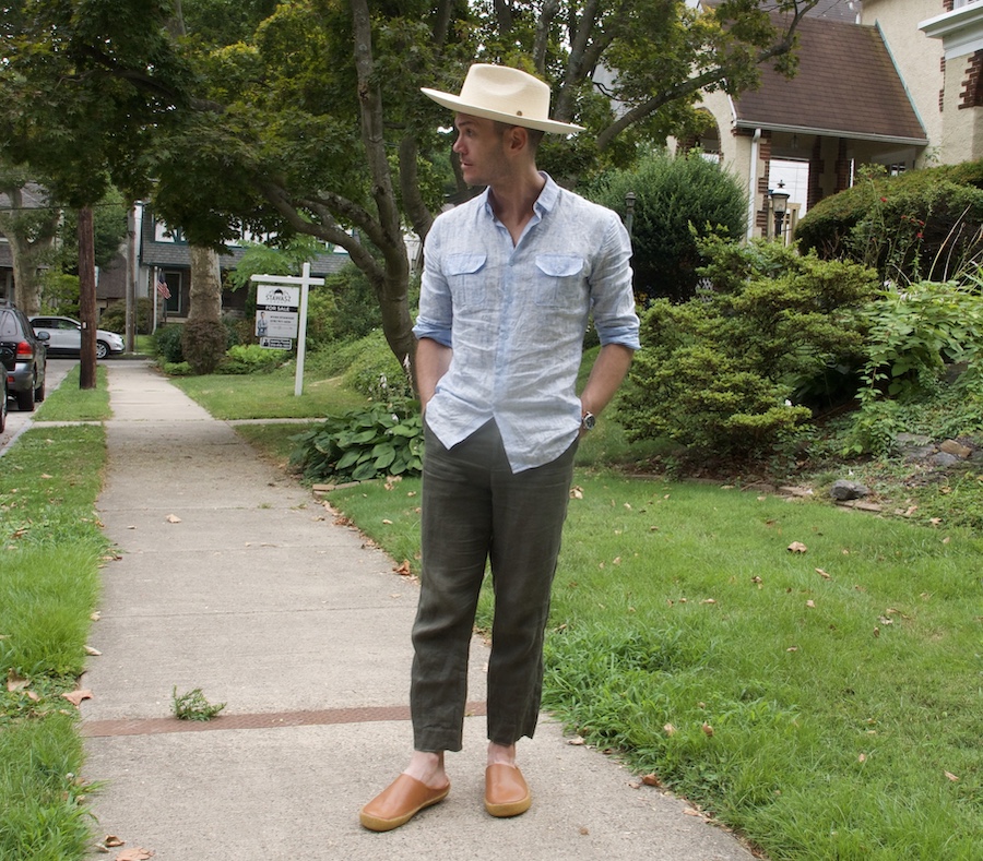 Luca drift mule linen