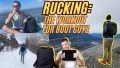 Rucking youtube thumbnail with text "rucking, the workout for boot guys"