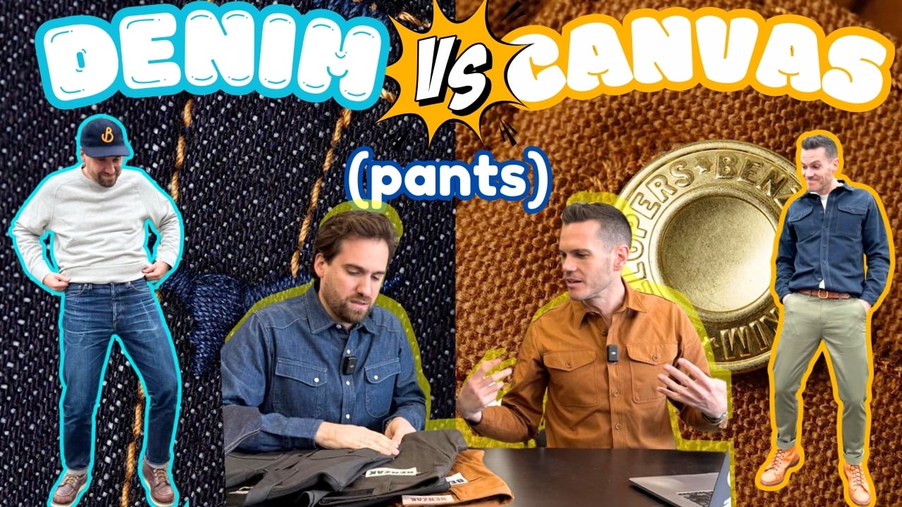 Denim jeans vs canvas pants trousers