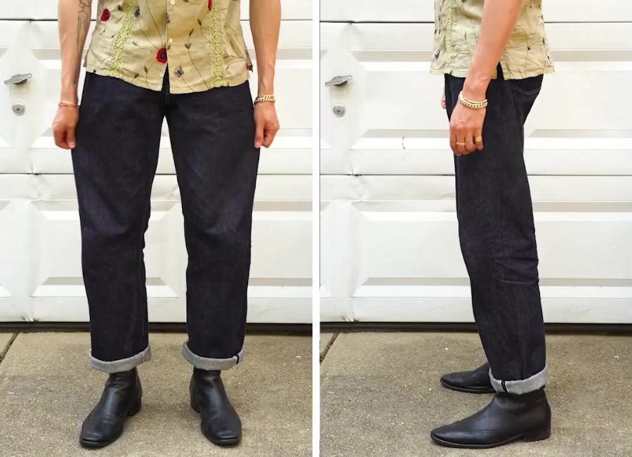 Full count 0105 selvedge denim_front side
