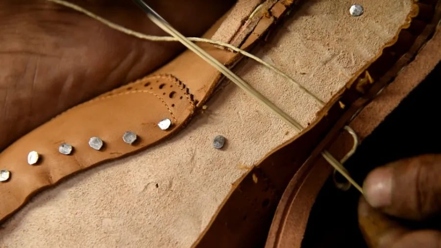 hand welting at the blkbrd factory