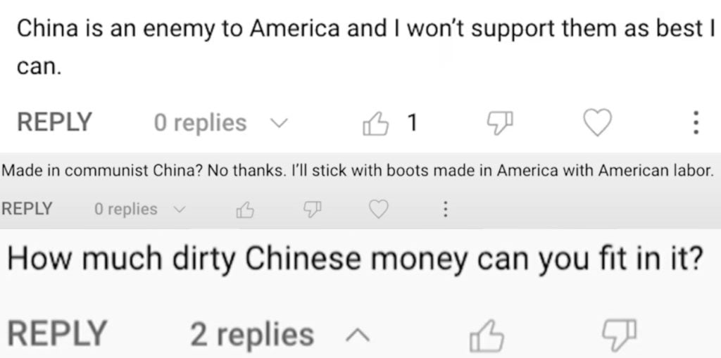 Chinese made boots