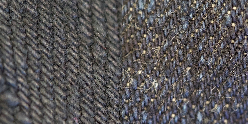 Neppy denim closeup