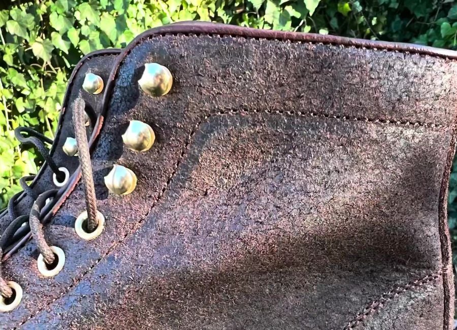 Parkhurst allen chocolate roughout leather