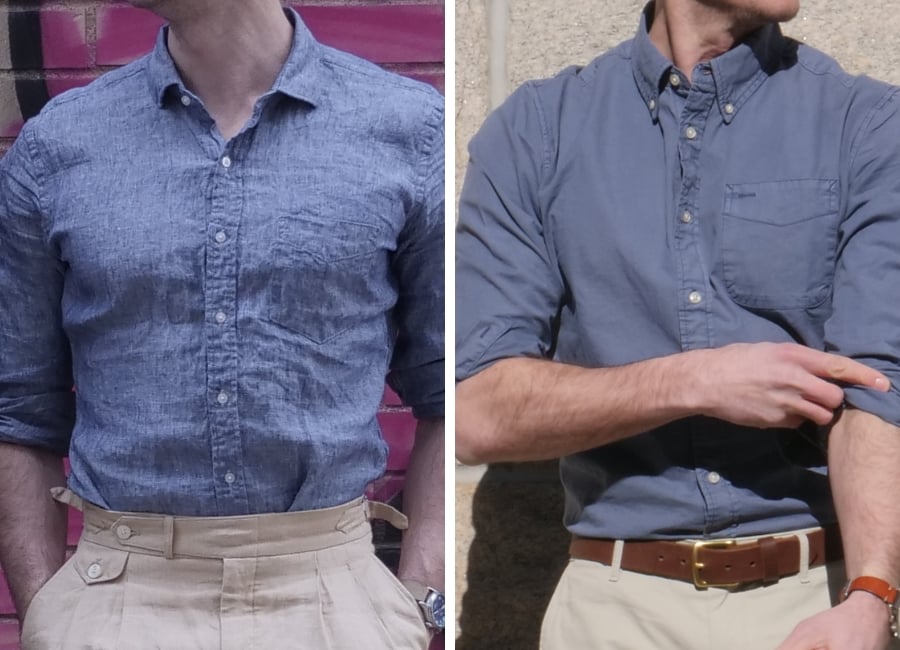 Smart casul button up vs button down