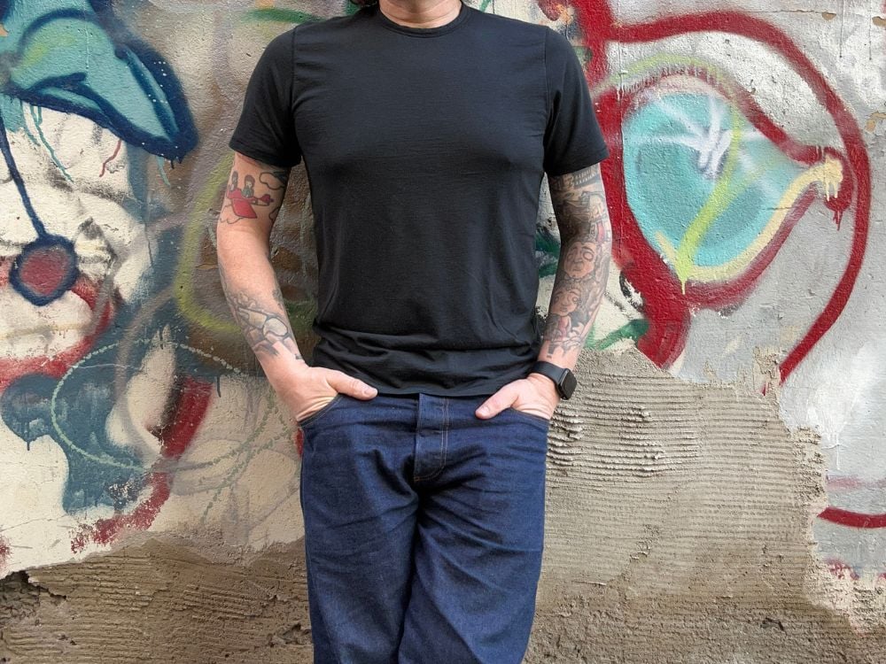 Proof 72 wool t shirt three days wear