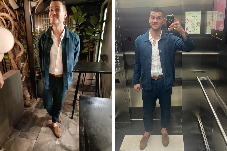 Alex crane linen suit