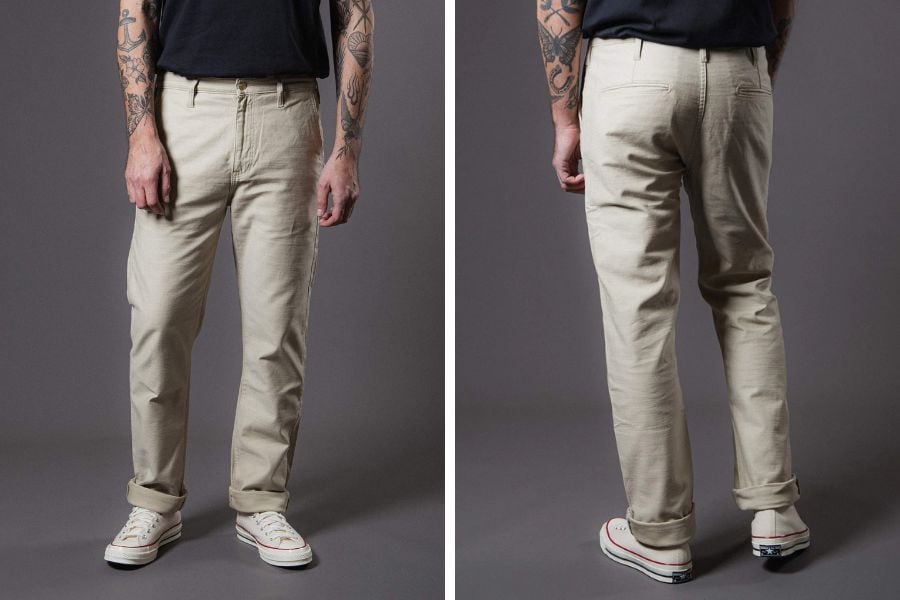 Benzak chinos front back