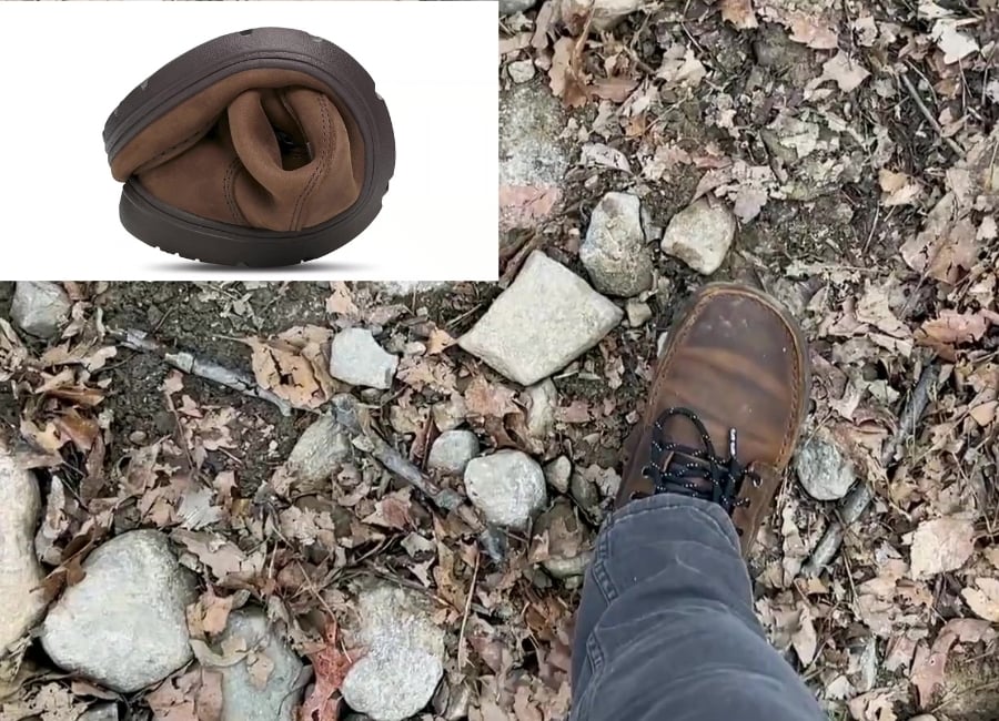 Hiking lems leather boulder boot hiking rolled up