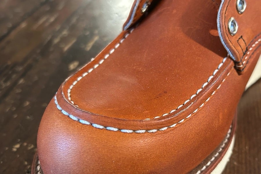 8 redwing 8092 shop moc close up stitching