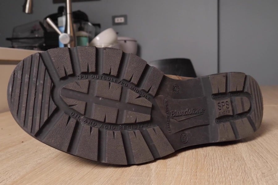 Bottom view of blundstone