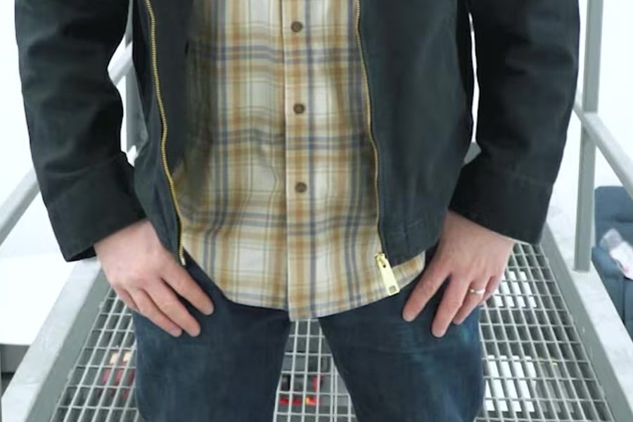 close up of the Carhartt WIP jacket's zippers