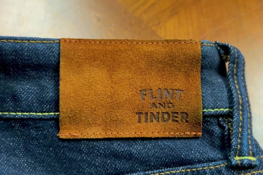 Flint tinder denim jeans patch