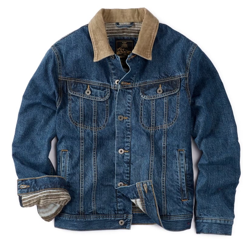 Flint and Tinder Flannel-Lined Denim Trucker Jacket