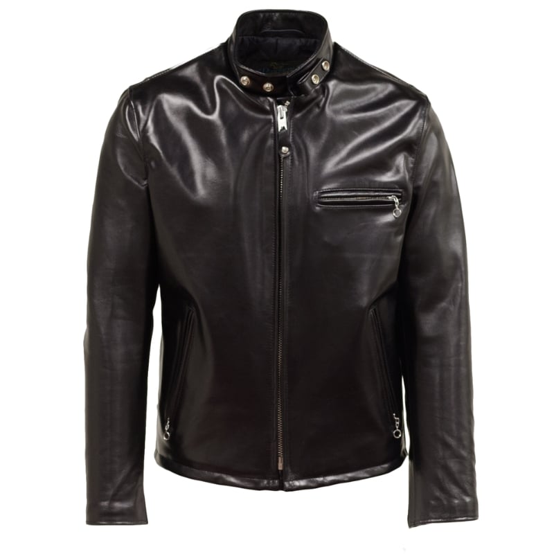 Schott Horsehide Quilted Racer Jacket