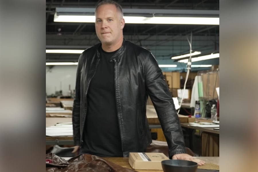 Schott misison lightweight leather jacket