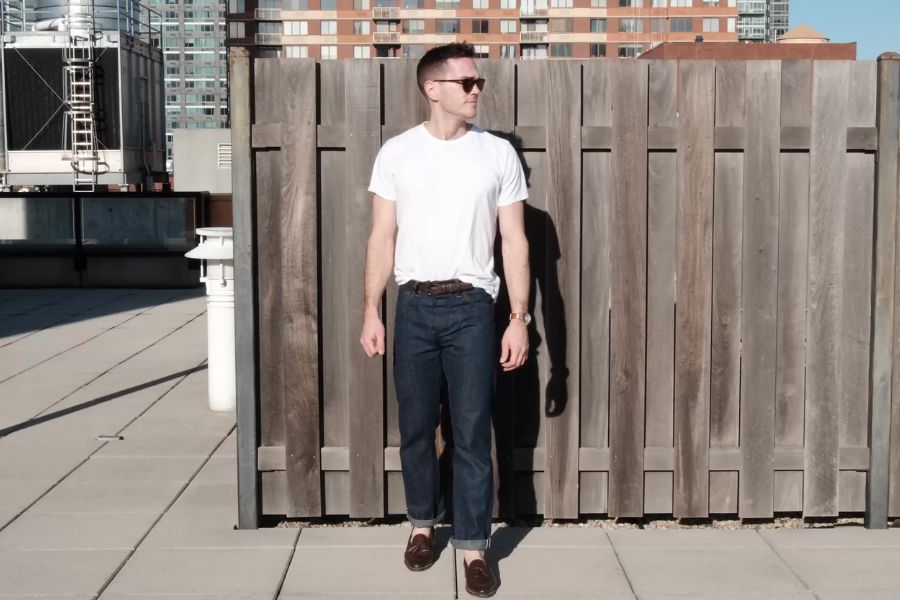 Tassel loafers_jeans and tshirt