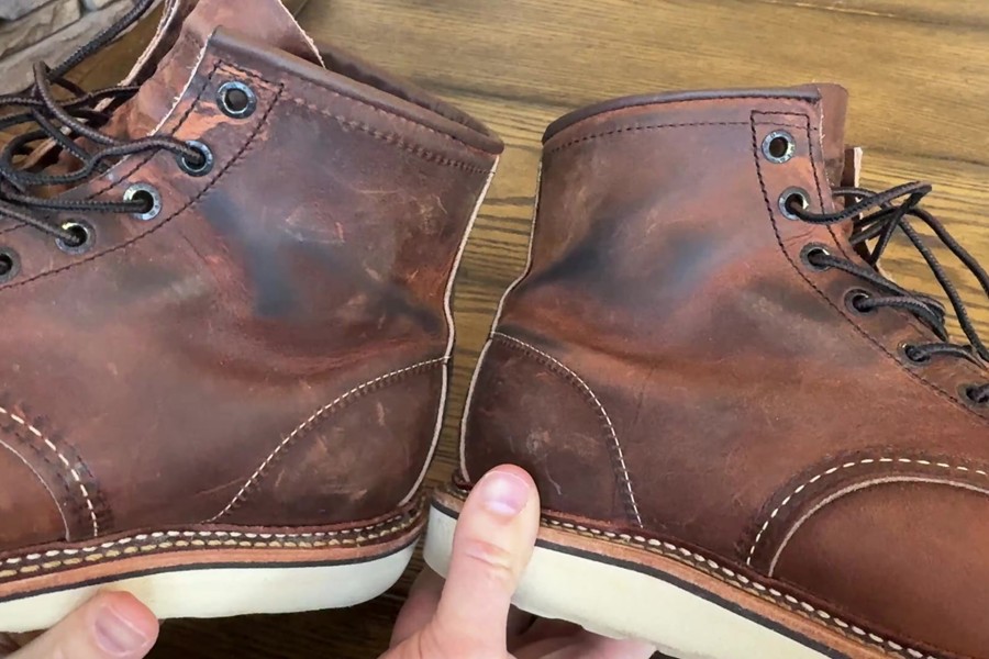 Red wing 1907 view of patina