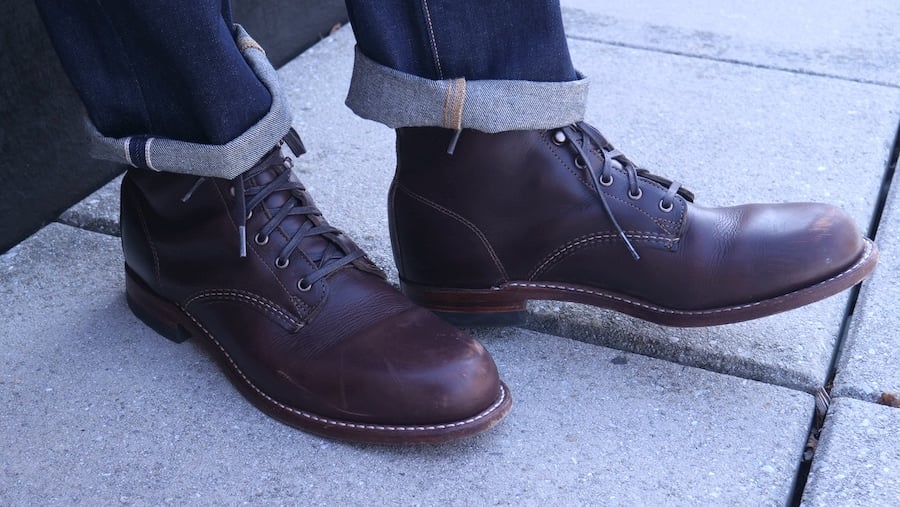 Wolverine 1000 mile boots selvedge oni
