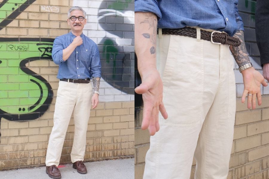 Alex mill cotton linen fatigues