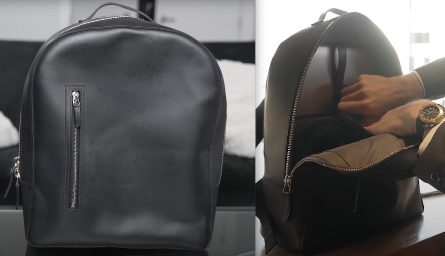 Carl friedrik leather backpack business