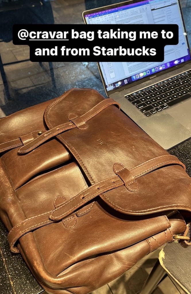 Cravar leather messenger bag