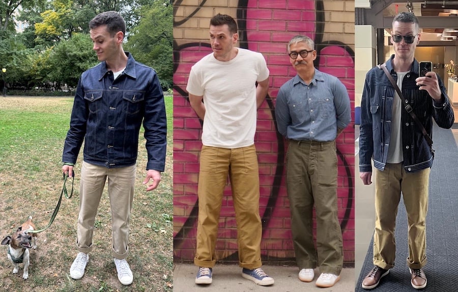 Sneakers and fatigue pants