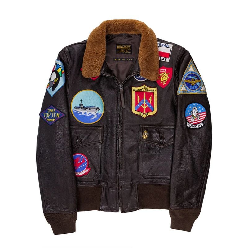 Cockpit USA Top Gun Movie G-1 Leather Bomber Jacket