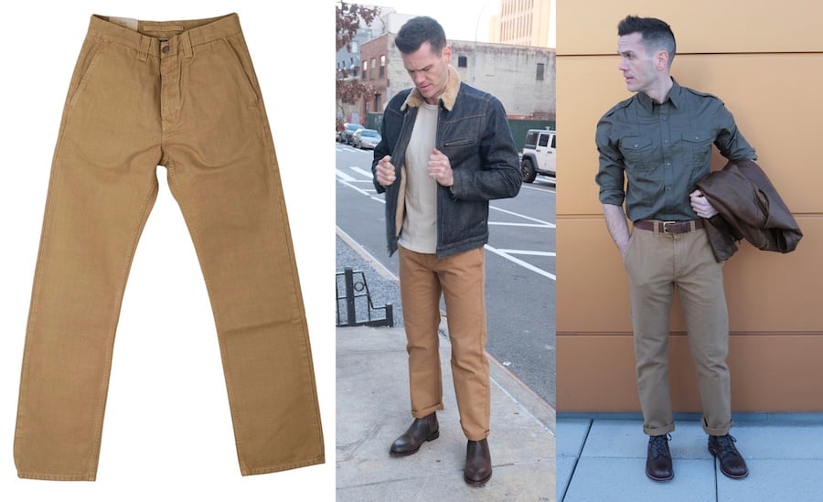 Freenote cloth deck pant slub tan