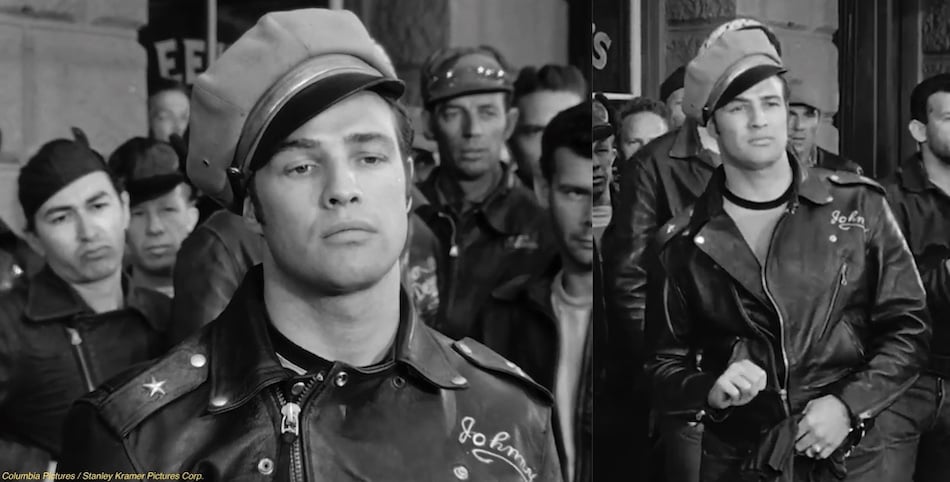 Marlon brando leather jacket the wild one