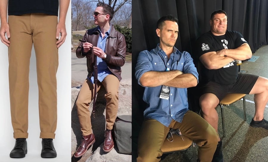 Naked famous duck canvas pants and zydrunas savickas