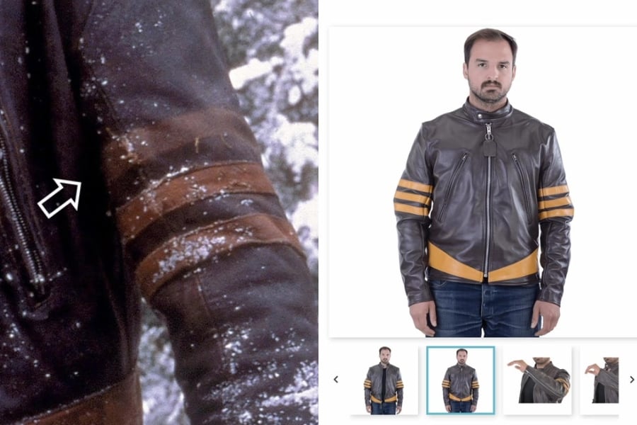 Wolverine leather jacket stripes