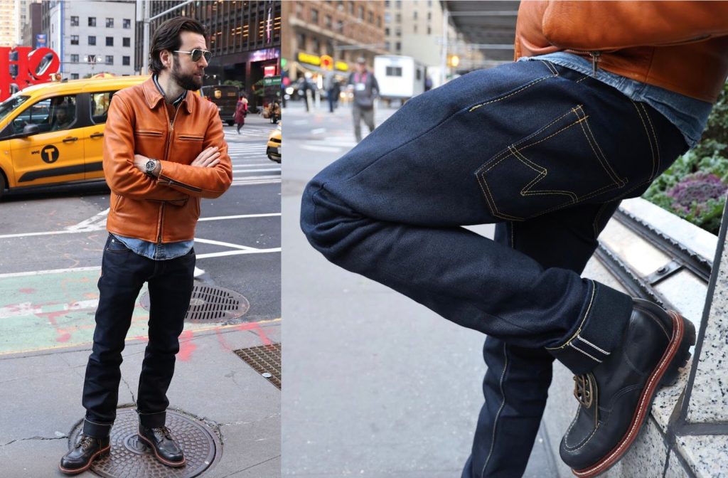 Iron heart 25 0z straight cut indigo black