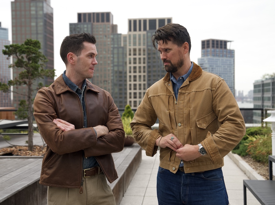 Leather vs canvas jackets with western shirts