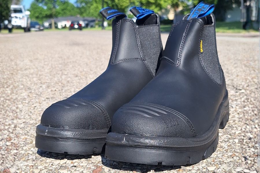 Steel blue hobart scuff toe