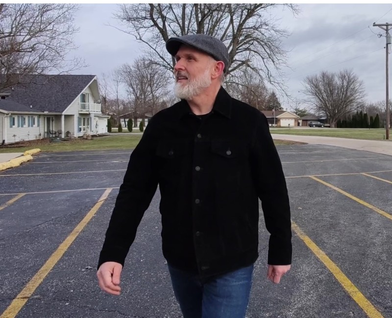 Thursday suede trucker jeans