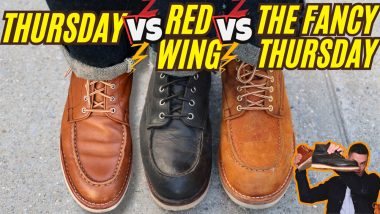 Thursday vs red wing moc toe black label