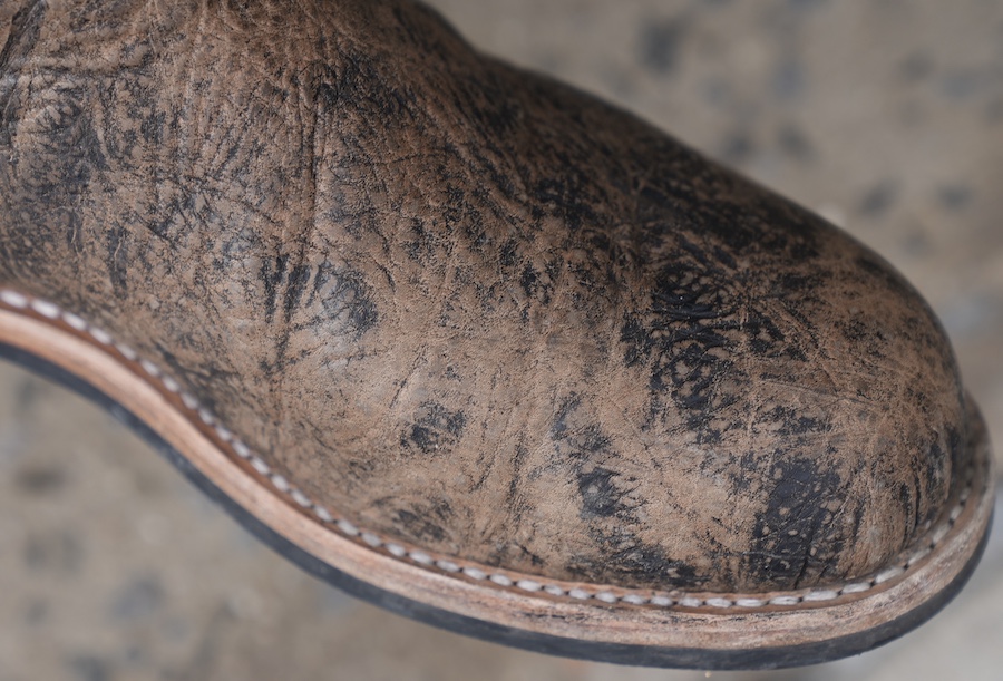Bison leather boots